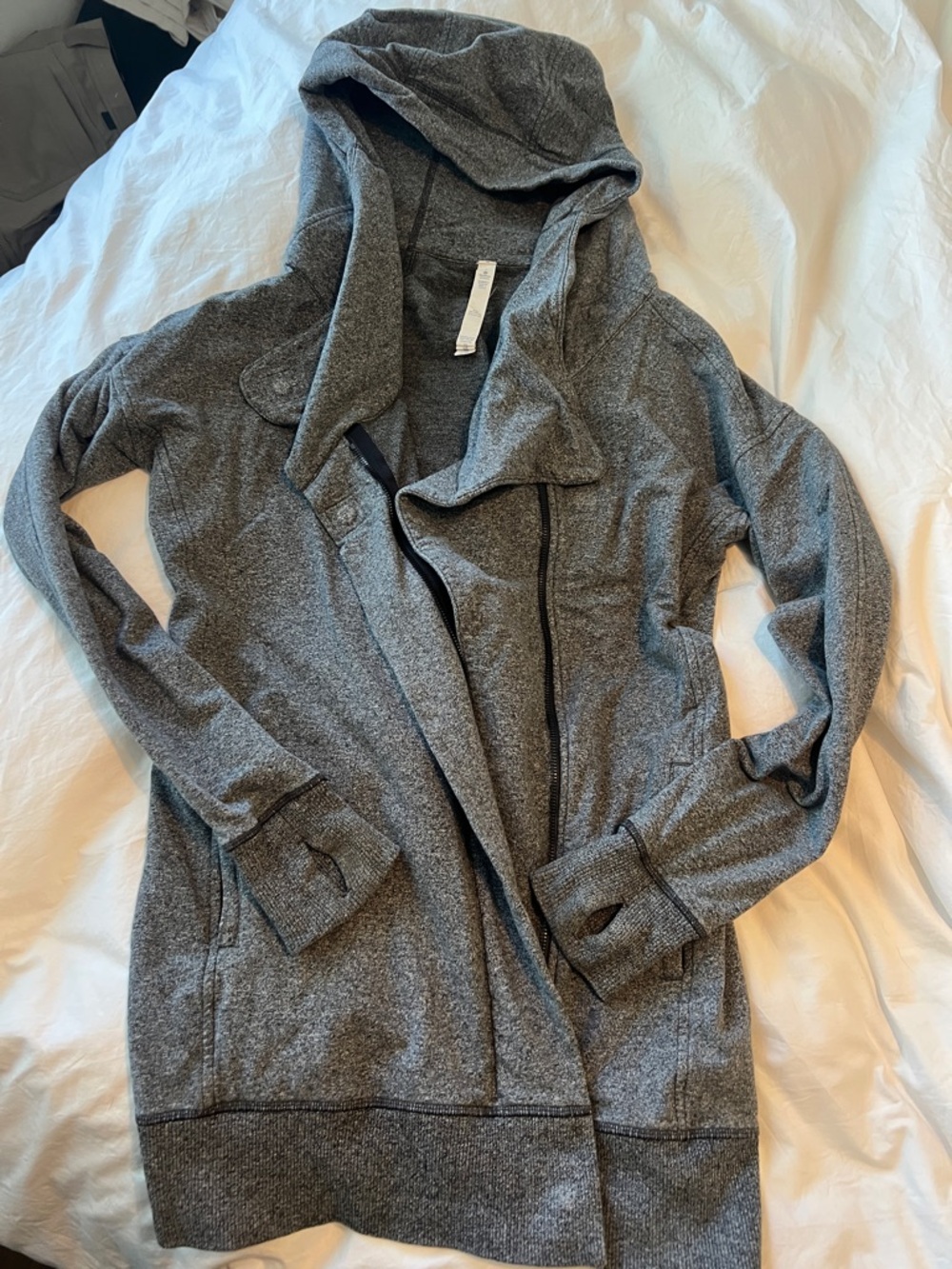 lululemon athletica Gray Hooded Zip-Up Sweatshirt